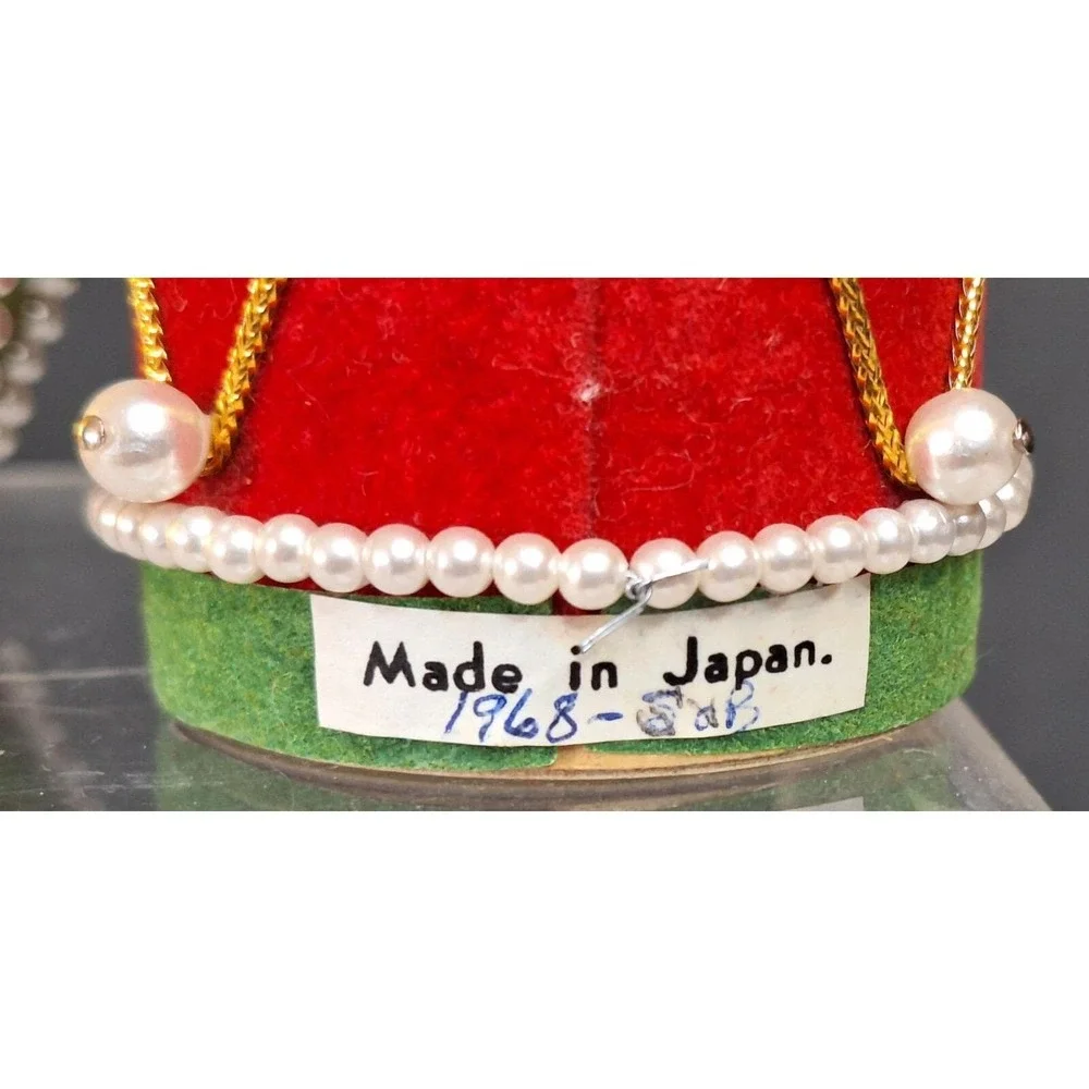 Lot Of 2 Made In‎ Japan Xmas Cardboard Drum Ornaments